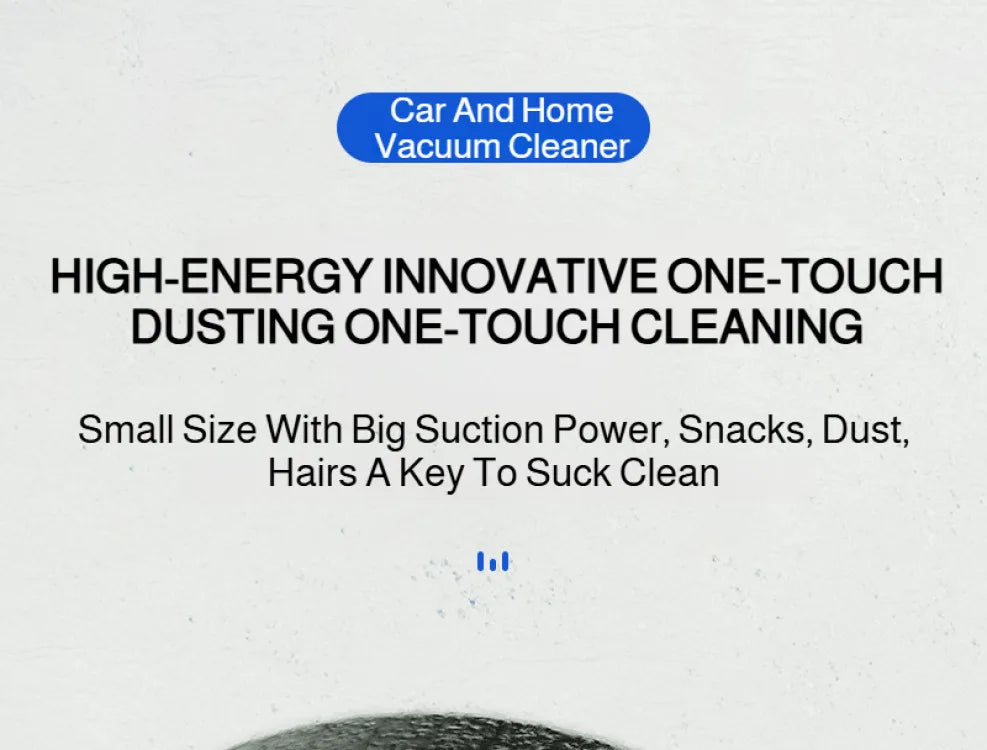 Wireless Rechargeable Car Vacuum Cleaner, Home & Car Dual Use Handheld Portable, High Power Strong Suction，Easy Clean for