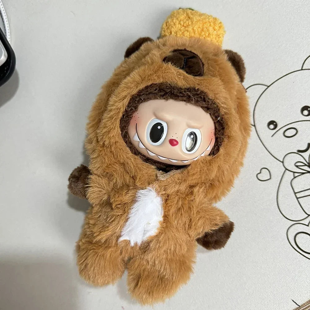 17cm Mini Plush Doll'S Clothes Outfit Accessories For Korea Kpop Exo Labubu Idol Dolls Kapibala onesie Clothing DIY Kid Gift