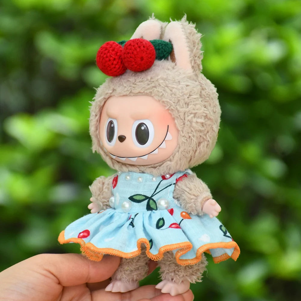 17cm Mini Plush Doll'S Clothes Outfit Accessories For Doll's V1 V2 Sweater Headband Set Clothing Gift,DIY Mini Clothes Dress