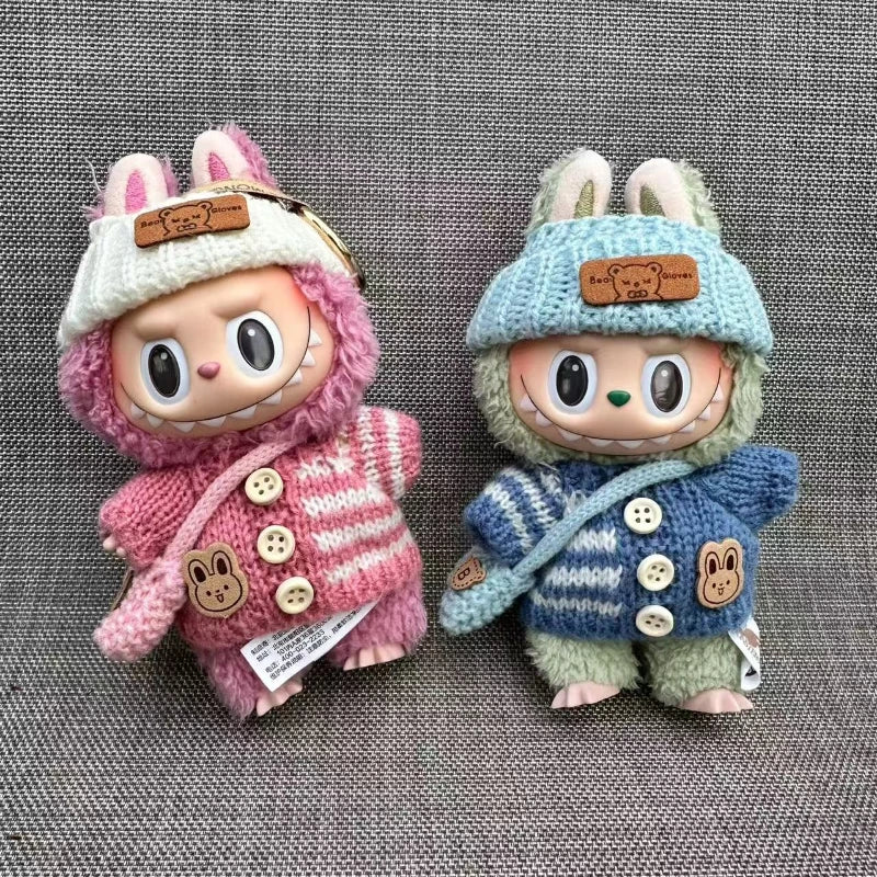 17cm Cute Mini Plush Doll'S Clothes Outfit Accessories For Korea Kpop Exo Labubu Idol Dolls Sweater Clothing DIY Kids Girl Gift