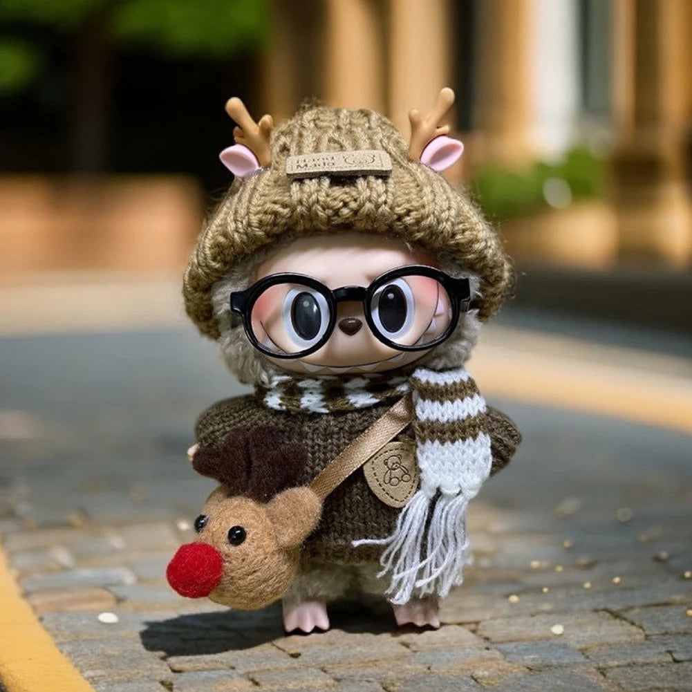 17cm Mini Plush Doll'S Clothes Outfit Accessories For Doll's V1 V2 Sweater Headband Set Clothing Gift,DIY Mini Clothes Dress