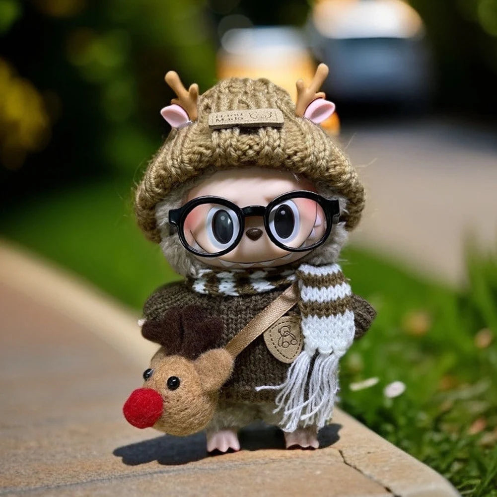 17cm Mini Plush Doll'S Clothes Outfit Accessories For Doll's V1 V2 Sweater Headband Set Clothing Gift,DIY Mini Clothes Dress