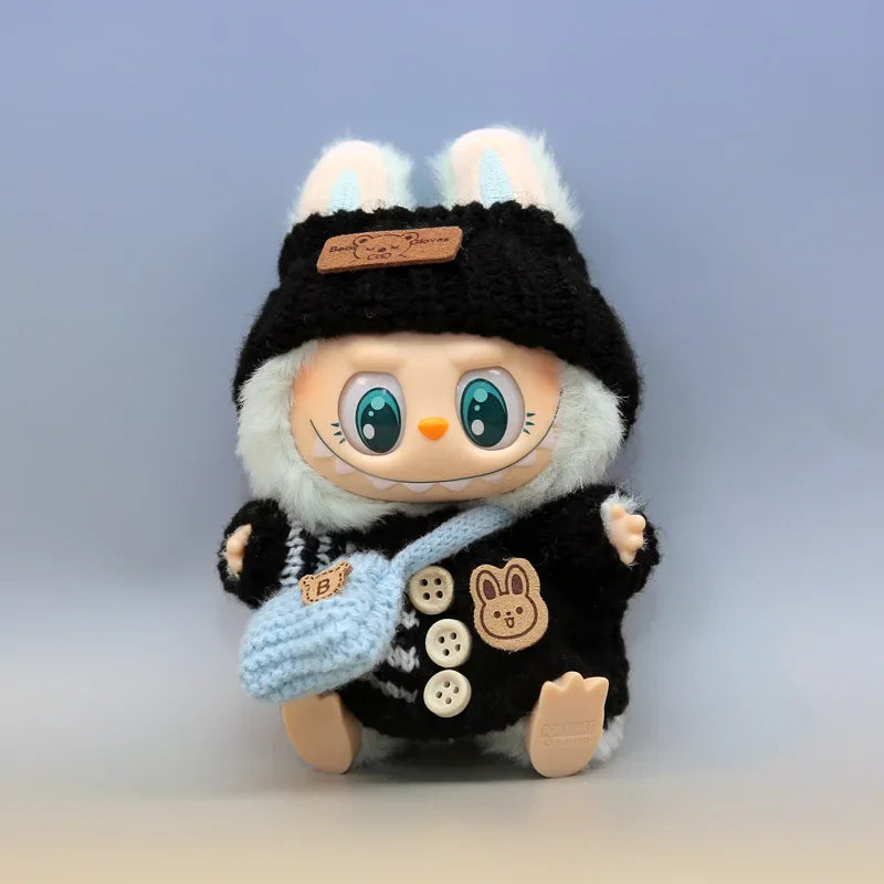 17cm Cute Mini Plush Doll'S Clothes Outfit Accessories For Korea Kpop Exo Labubu Idol Dolls Sweater Clothing DIY Kids Girl Gift