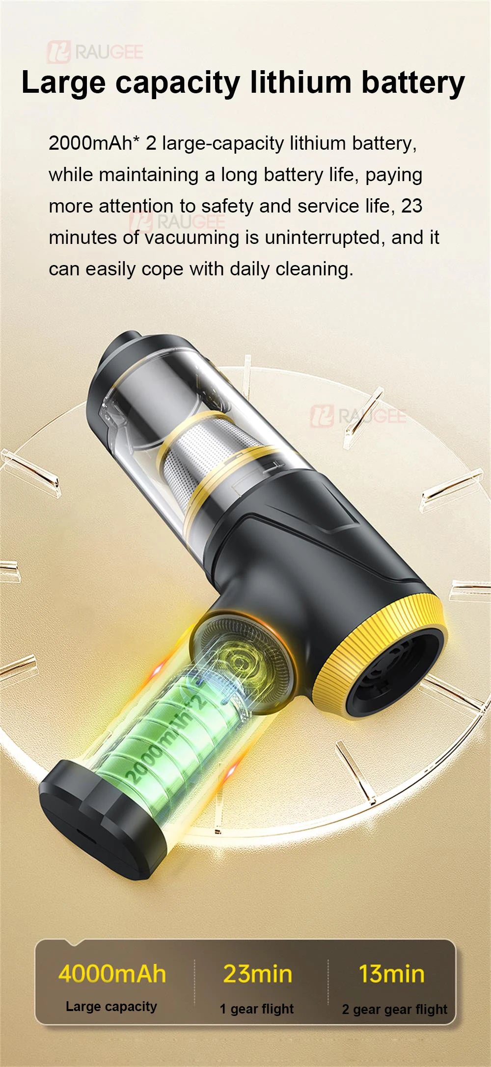Car Vacuum Cleaner Portable Wireless Vacuum Cleaner 12000PA High Power Mini Handheld Vacuum Cleaner Powerful Blower for Car Home