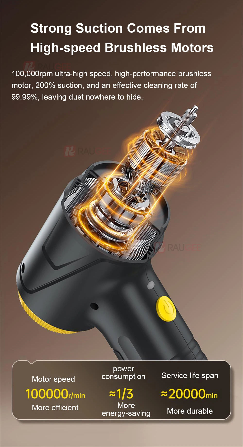 Car Vacuum Cleaner Portable Wireless Vacuum Cleaner 12000PA High Power Mini Handheld Vacuum Cleaner Powerful Blower for Car Home