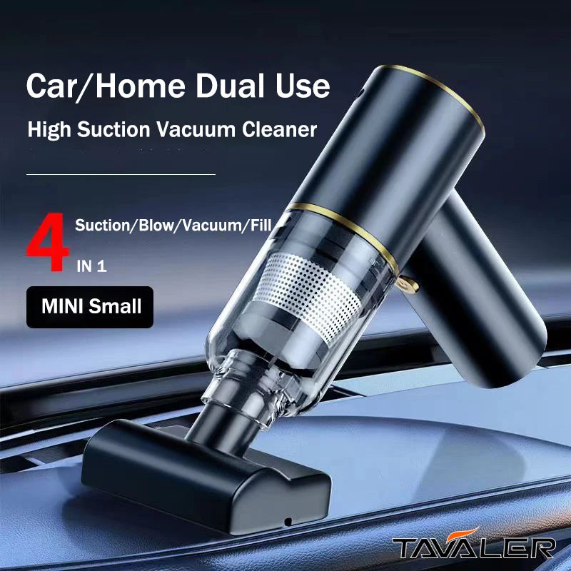 Car MINI Wireless Vacuum Clean Rechargeable Portable Handheld Dust Removal Hair Dryer Handheld Wireless Car/Home Strong Suction