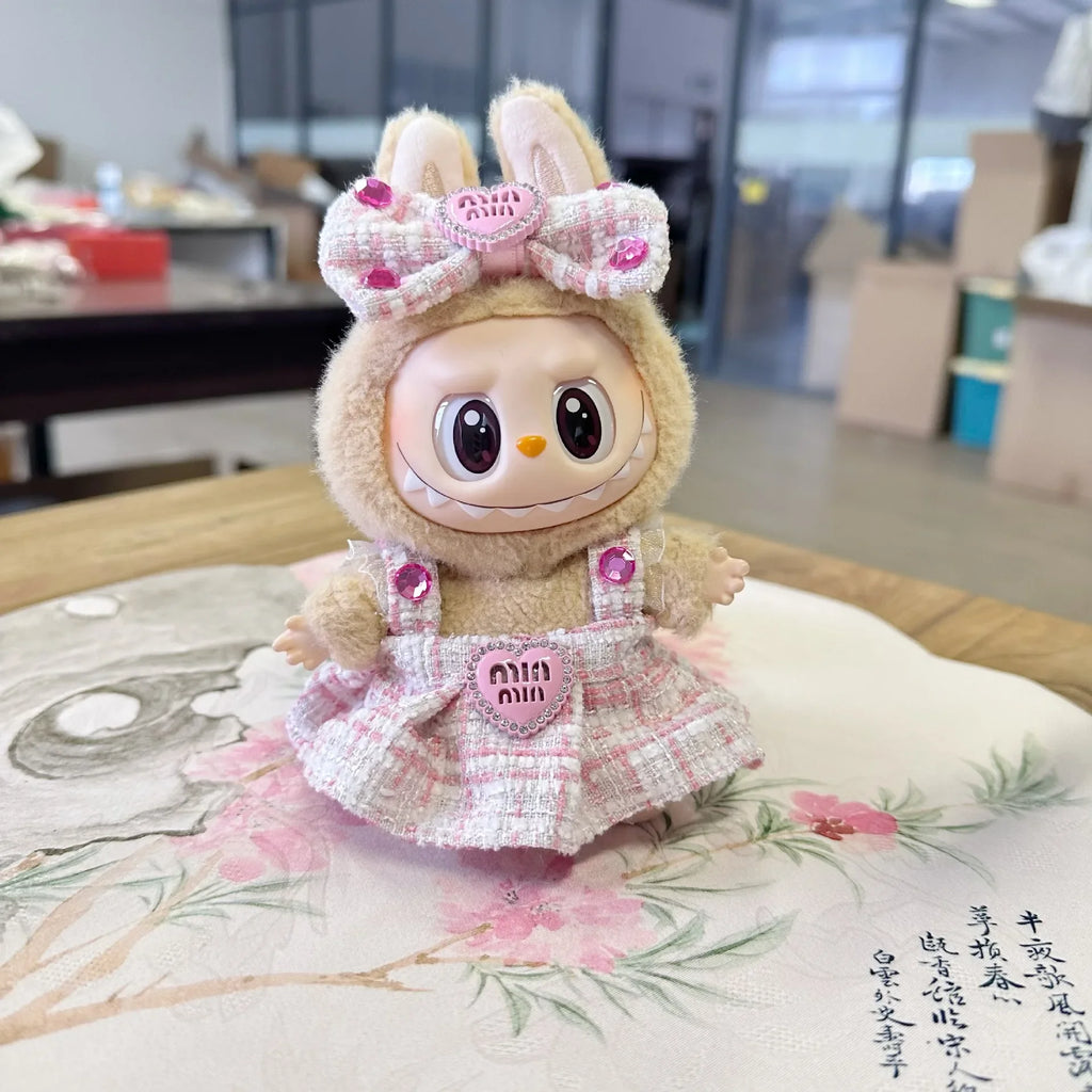 17cm Mini Plush Doll'S Clothes Outfit Accessories For Korea Kpop Exo Labubu Idol suit Clothing Gift，Only clothes and no dolls
