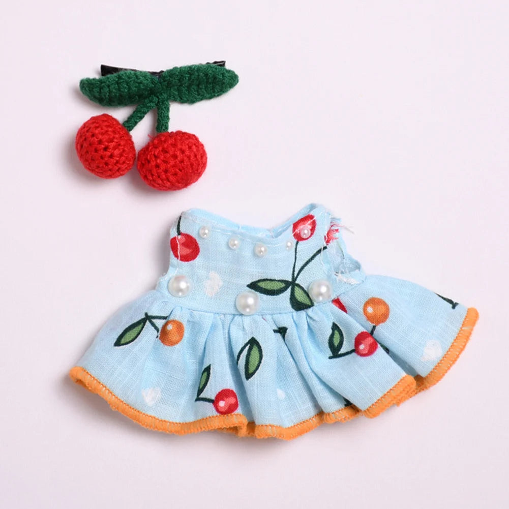 17cm Mini Plush Doll'S Clothes Outfit Accessories For Doll's V1 V2 Sweater Headband Set Clothing Gift,DIY Mini Clothes Dress