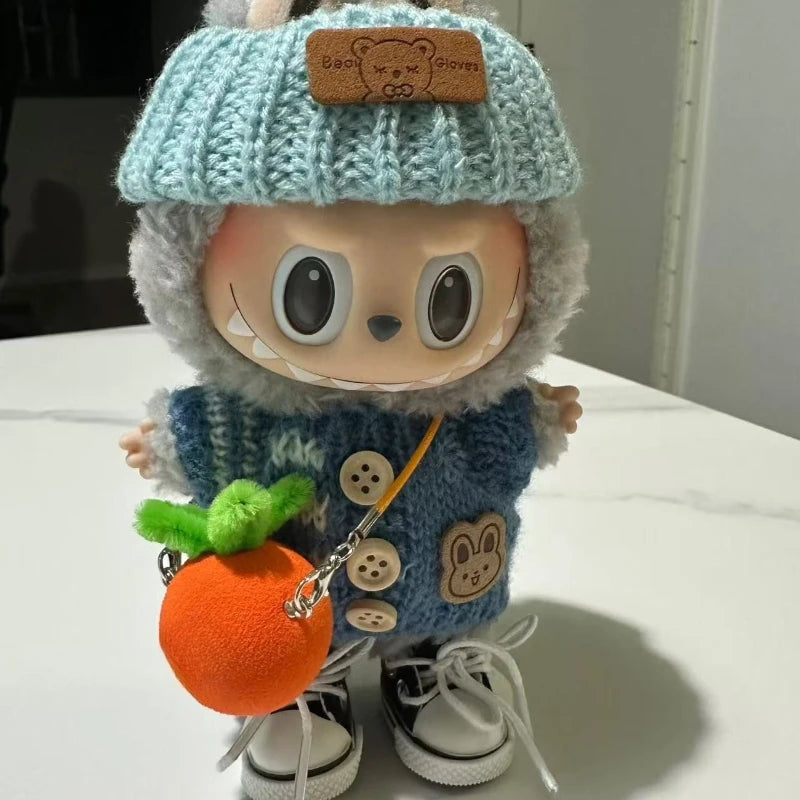 17cm Cute Mini Plush Doll'S Clothes Outfit Accessories For Korea Kpop Exo Labubu Idol Dolls Sweater Clothing DIY Kids Girl Gift