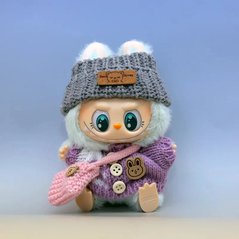 17cm Cute Mini Plush Doll'S Clothes Outfit Accessories For Korea Kpop Exo Labubu Idol Dolls Sweater Clothing DIY Kids Girl Gift