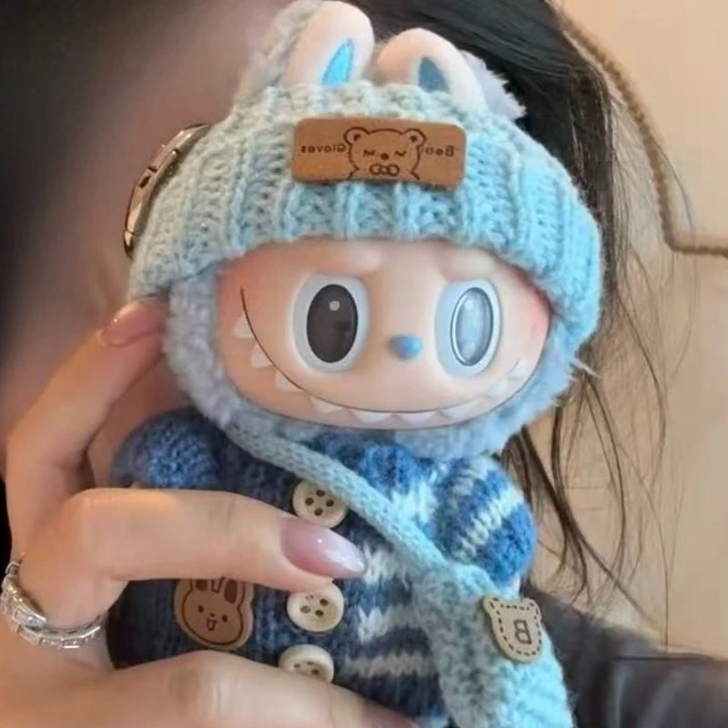 17cm Cute Mini Plush Doll'S Clothes Outfit Accessories For Korea Kpop Exo Labubu Idol Dolls Sweater Clothing DIY Kids Girl Gift
