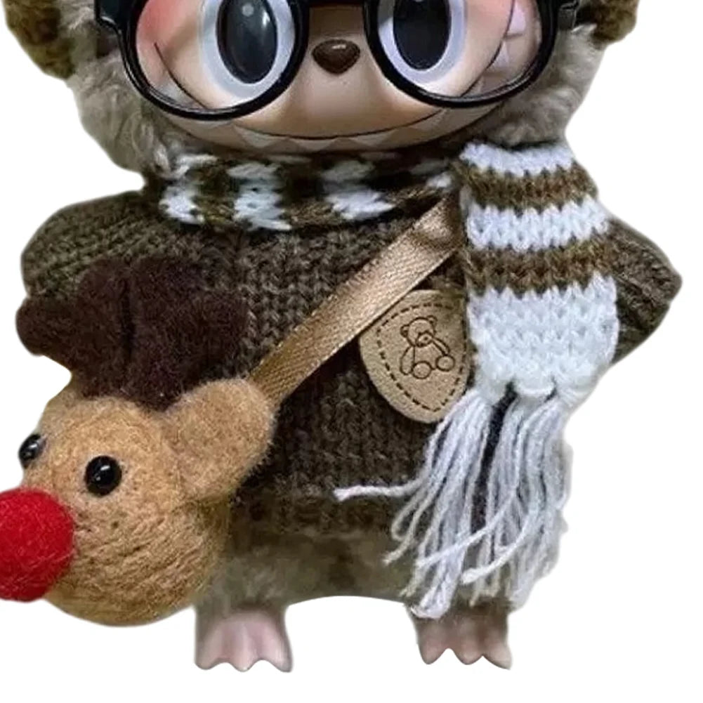 17cm Mini Plush Doll'S Clothes Outfit Accessories For Doll's V1 V2 Sweater Headband Set Clothing Gift,DIY Mini Clothes Dress